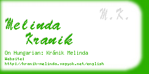 melinda kranik business card